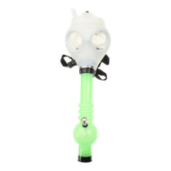 Gas Mask w/ Acrylic Pipe - GLOW IN THE DARK